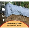 thumbnail image 5 of 15' x 27' Heavy Duty 8oz Hay Tarps - 14.5 mil Waterproof Poly Tarpaulin with UV & Frost Resistance, Silver/Black, Tear-Proof Cover for Agriculture, Equipment, 5 of 16