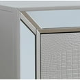 thumbnail image 3 of Passion Furniture Hollywood Hills 2-Drawer Nightstand (28 in. H x 28 in. W x 17 in. D) Silver, 3 of 5
