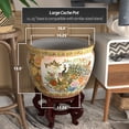 thumbnail image 4 of Red Lantern Large 18" Satsuma Porcelain Fishbowl Planter, 4 of 6