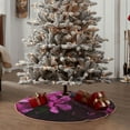 thumbnail image 4 of Lukts Pink Blossoms Butterfly Print Color Life Christmas Tree Skirt, Winter Holiday Tree Mat Decoration ,Can be Used as A Shawl-36", 4 of 6