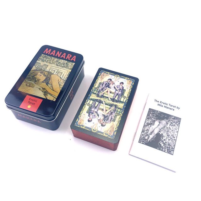 Waite-Juego de cartas de Tarot con caja de hierro, juego de mesa de cartas completo en inglés, tarjeta de oráculo bronceada, instrucciones en papel, emociones para niñas