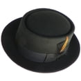 thumbnail image 3 of Wool Felt Porkpie (Black, Small), 3 of 5