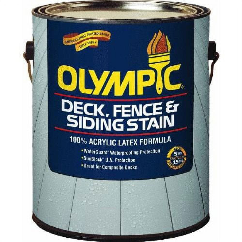 Olympic 53202A-01 Clear Tint Base Deck Fence & Siding Stain- Gallon