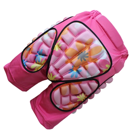 ibasenice Hip Pads for Skating Pink Snowboarding Padded Shorts Adjustable Size 1Pack