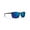 Polarized Blue Mirror, variant on Murphy Sunglass with Polarized Smoke Lens - Black