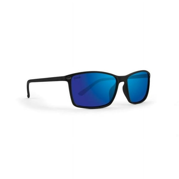Murphy Sunglass with Polarized Blue Mirror Lens - Black