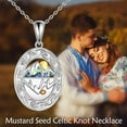thumbnail image 3 of DOLIOX Mustard Seed Faith Necklace 925 Sterling Silver Your Faith Mountain Jewelry Gift Cross Crystal Pendant Necklace Christian Necklace for Women, 3 of 10