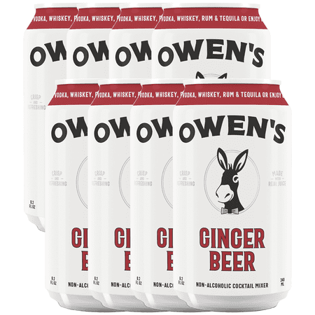 Owen’s Craft Mixers Ginger Beer HandA with Premium Ingredients Vegan & Gluten-Free Soda Mocktail and Cocktail Mixer