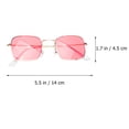 thumbnail image 4 of Gafas de sol con montura cuadrada retro Gafas creativas Gafas de fiesta decorativas Gafas de playa para mujeres Mujeres (Rojo), 4 of 4