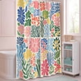 thumbnail image 5 of Shower Curtain Vintage Abstract Floral Shower Curtains for Bathroom Decor, Waterproof Polyester Shower Curtain Set with Hooks, Extra Long 72" x 84" Spring Flowers Print, 5 of 9