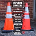 thumbnail image 2 of Imperial Standard 28" Traffic Cones - Orange Reflective Safety Cones - 16 Pack, 2 of 4