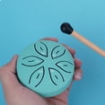 thumbnail image 5 of Carbon Steel 3-Inch Portable Mini Steel Tongue Drum for Meditation, Yoga, and Stress Relief, 5 of 8