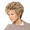 Light Blonde, variant on Nonivsa 10 inch Women's Mixed Brown Synthetic Wig, Short Layered Pixie Cut with Side-Swept Bangs