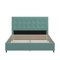 thumbnail image 2 of Weston Home Sophia Linen Tufted Queen Platform Bed, Blue, 2 of 10
