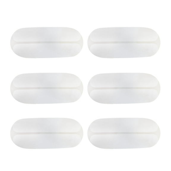 6pcs Mini Silicone Shoulder Pads Invisible Shoulder Strap Pads Non-slip Shoulder Strap Gasket Lingerie Shoulder Pads Anti-slip Shoulder Clasp for Women Use White