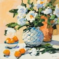 thumbnail image 2 of Slivka, Jane 15x15 Gold Ornate Wood Framed with Double Matting Museum Art Print Titled - Flowers And Oranges, 2 of 4