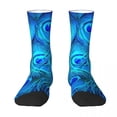 thumbnail image 3 of Peacock Feather Design Socks Blue Animal Vintage Stockings Female Breathable Outdoor Sport, 3 of 7