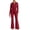 Wine, variant on YuXingFu Jumpsuits for Women Petite Women Fashion Casual Jumpsuit Solid Color Waist Long Sleeve Lapel Button Long Jumpsuit Black S