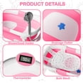 thumbnail image 5 of TUMAJUP Collapsible Baby Bathtub for Infants and Toddlers with Bath Net and Thermometer-Hot Pink, 5 of 6