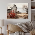 thumbnail image 2 of Designart "Red Farmhouse Rustic gracefulness I" Farm Metal Art Living Room, 2 of 5