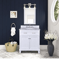 thumbnail image 3 of Dreamwerks 30"W x 22.4"D x 35"H White Bathroom Vanity in Solid Wood with Carrara Marble Top, 3 of 7