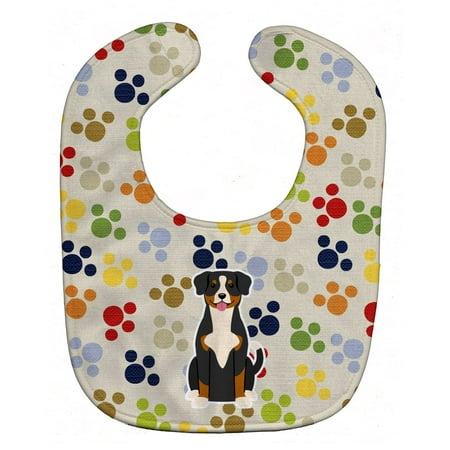 

Carolines Treasures BB5867BIB Pawprints Entlebucher Baby Bib 10 x 13 multicolor