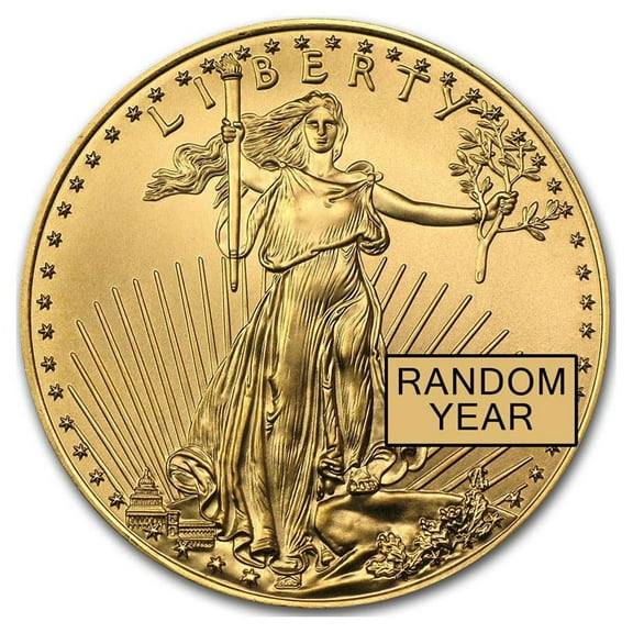 1/2 oz American Gold Eagle Coin BU (Random Year)