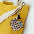 thumbnail image 4 of Wrapables Crystal Bling Key Chain Keyring with Tassel Car Purse Handbag Pendant, Rainbow Heart, 4 of 6