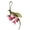 A002- Pink, variant on Floral Leather Keychain Leather Flower Accent 9 Inch Leather Key Chain Purse Charm Accessory Decorative Bag Dangle with Gold Tone Clasp for Handbag Decoration Yellow Green, 1 Pack