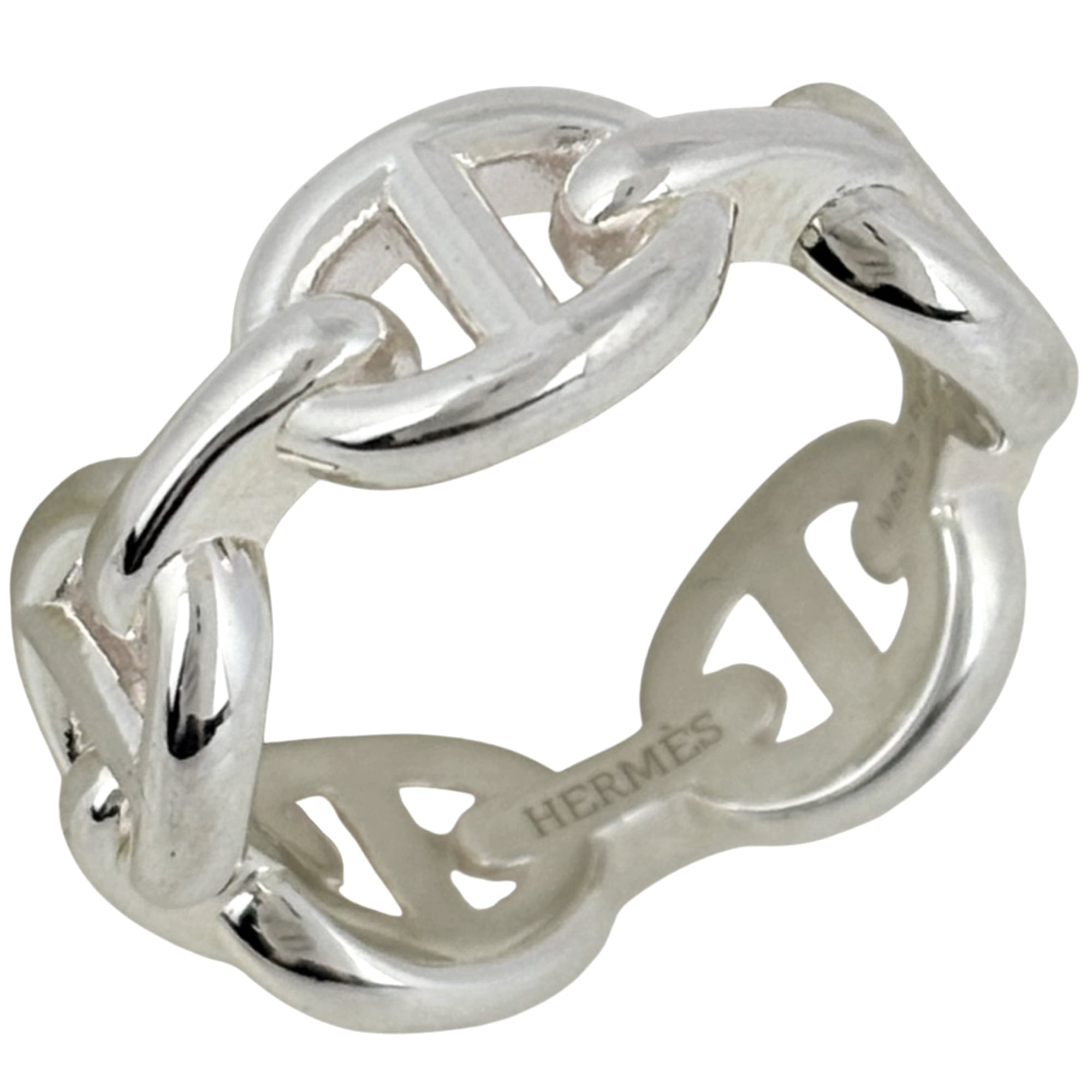 Pre-Owned Hermes HERMES Ring Chaine d'Ancre Sterling Silver 925 Women's ...