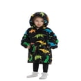 thumbnail image 3 of Wearable Blanket Hoodie for Adults Sherpa All Patterns Oversized Sweatshirt Blanket with Pockets, 3 of 6