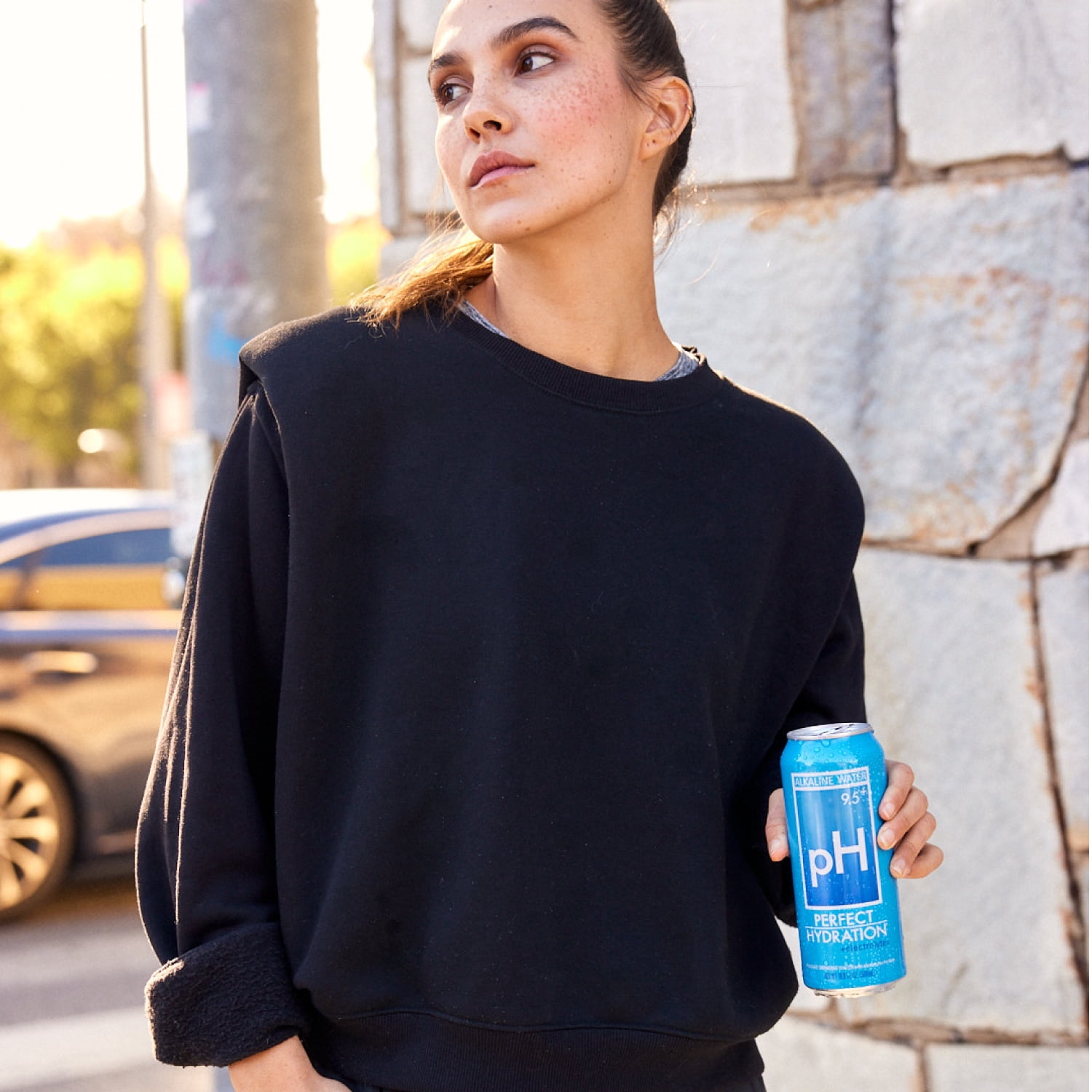 Perfect Hydration 9.5 pH Alkaline Water, Electrolytes for Taste, Recyclable Aluminum Cans, 16.9 Ounce Tallboy Cans, Pack of 12