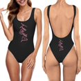 thumbnail image 1 of MKLEKYY Trajes De Baño Mujer Short Women Fashion Letter Print Piece Swimsuit Sexy Bikini Swimwear Bathing Sleeveless Backless Swimsuit 1352, 1 of 4