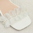 thumbnail image 6 of Gubotare Little Girl High Heels Girls Sandals Children Shoes Thick High Heel Sandals Fashionable Bow Small High Heel Princess Sandals (White,Big Kids 2), 6 of 7