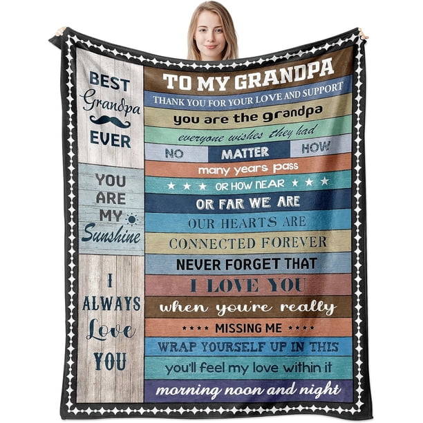 LHSHID Grandson Gifts from Grandma Christmas Xmas Gifts for Grandson Grandson Gifts from GrandYess to My Grandson Birthday Throw Blankets 60x80in
