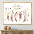 thumbnail image 2 of Designart 'Vital Feathers In Ethnic Boho Style' Bohemian & Eclectic Framed Canvas Wall Art Print, 2 of 5