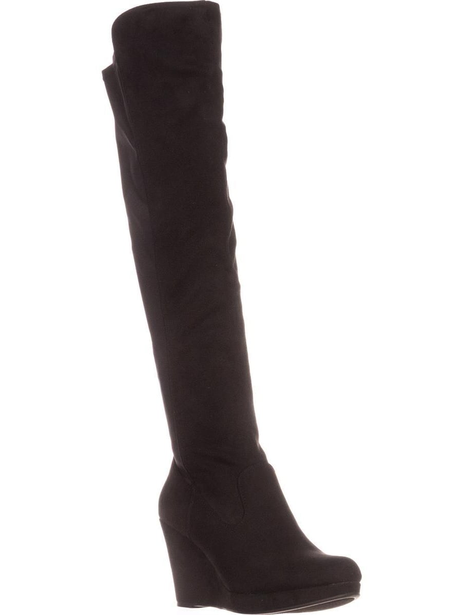 chinese laundry over the knee wedge boots