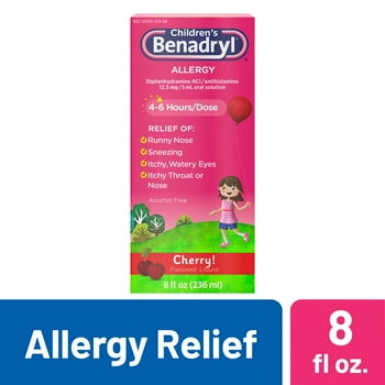 Children's Benadryl y  Liquid, Cherry Flavor, 8 fl. oz