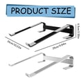 thumbnail image 3 of Aluminum Laptop Stand for Desk, Detachable Ventilated Cooling Notebook Mount, Ergonomic Laptops Computer Riser – Support Up To 17" Notebook Computers, Silver/Black, 10.23X9.84X2.33"(Black), 3 of 9