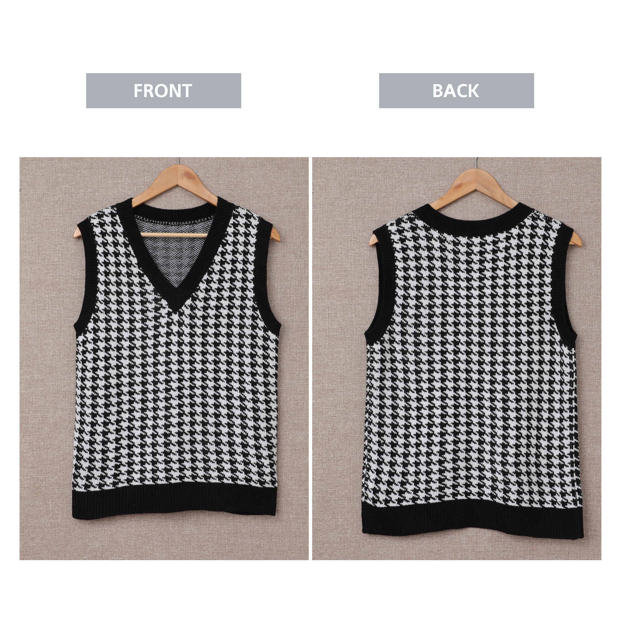 Loose Fit Boho Knit Sweater Vest 