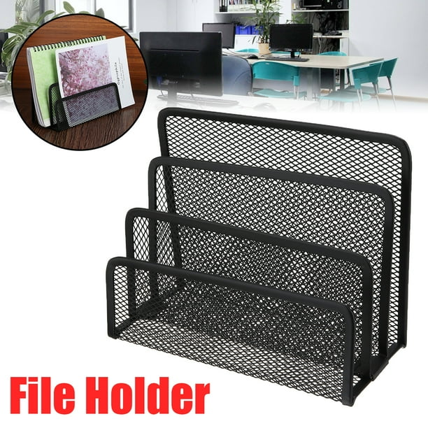 Desk Mail Organizer Small File Holders Letter Organizer Metal Mesh