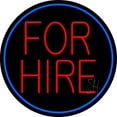 thumbnail image 1 of Round For Hire LED Neon Sign 18 x 18 - inches, Clear Edge Cut Acrylic Backing, with Dimmer - Bright and Premium built indoor LED Neon Sign for Bar decor., 1 of 7