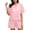 Pink, variant on hoksml Women's Short Sleeve Linen Cotton 2 Piece Short Sets, Summer Beach Outfits, Crew Neck Crop Top and Shorts