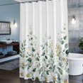 thumbnail image 6 of Eucalyptus Leaf Daisy Shower Curtain, Farmhouses Watercolor Plants Waterproof Shower Curtain Set with 12 Hooks Lightweight Bath Curtains Fabric Bathroom Decor 72x78 Inches, 6 of 9