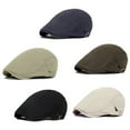 thumbnail image 3 of Grofry Ivy Hat Men Casual Solid Newsboy Cotton Beret Cap One Size, 3 of 4