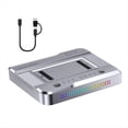thumbnail image 2 of Dual-Bay M.2 NVME NGFF SSD Docking Station with RGB, USB3.2 GEN2 Type C 20Gbps Data Transfer, OFFline Cloner Duplicator, 2 of 8