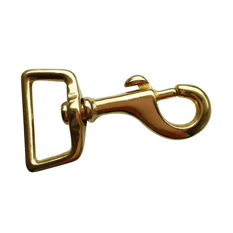 Heavy Duty Solid Brass Swivel Eye Lobster Clasp Bolt Snap Hook For Straps  Bags Belting Leather Craft 25x60mm 