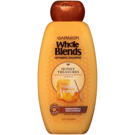 Garnier Whole Blends Repairing Shampoo Honey Treasures, For Damaged Hair, 22 fl.