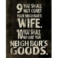 thumbnail image 2 of Grey, Jace 26x32 White Modern Wood Framed Museum Art Print Titled - 10 Commandments 2, 2 of 4