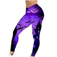 thumbnail image 5 of YOIAVAIOY Yoga Pants for Women High Waisted Halloween Leggings Pumkin Ghost Graphic Print Workout Running Athletic Tights Buttery Soft Milk Silk Legging Mint Purple M, 5 of 7